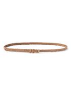 Banana Republic Womens Braided Leather Skinny Trouser Belt Brown Size L