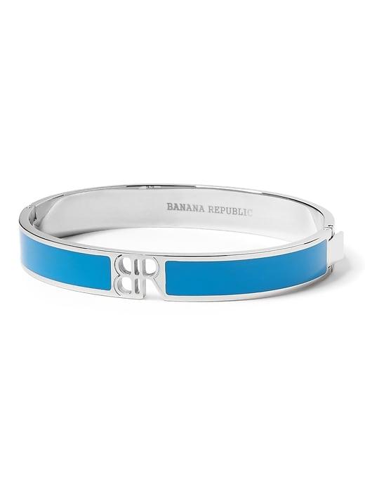 Banana Republic Womens Enamel Hinge Bangle Bright Blue Size One Size