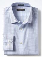 Banana Republic Mens Camden Fit Non Iron Stretch Check Shirt - Anchor Royal