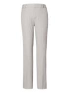 Banana Republic Womens Petite Avery Straight-fit Machine-washable Birdseye Pant Light Gray Size 12