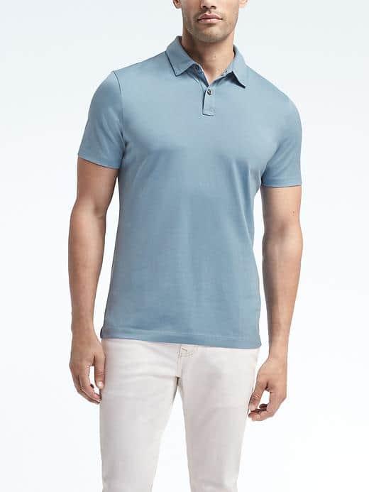 Banana Republic Mens Supima Cotton Polo - Thermal Teal
