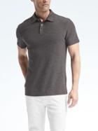 Banana Republic Mens Supima Cotton Modal Polo - Dark Charcoal