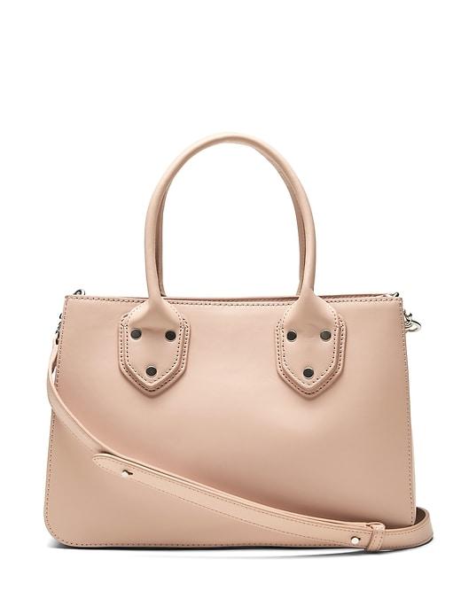 Banana Republic Womens Italian Leather Satchel Tote Bag Blush Pink Size One Size
