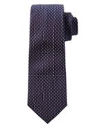 Banana Republic Mens Geo Weave Silk Nanotex Tie Aubergine Purple Size One Size
