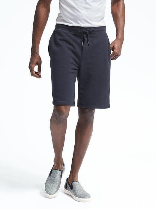 Banana Republic Mens French Terry Short - Navy