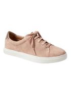 Banana Republic Womens Essential Sneaker Pink Sundown Suede With Rose Gold Leather Size 6 1/2