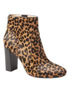 Banana Republic Block Heel Bootie - Cheetah Print Haircalf Leather