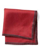Banana Republic Mens Hook And Albert Dot Print Pocket Square - Red