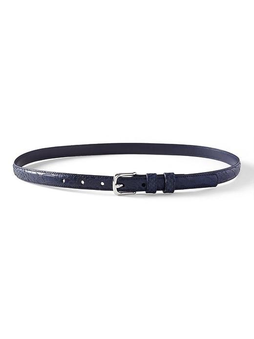 Banana Republic Womens Snake-effect Small Trouser Belt Dark Denim Blue Size Xs
