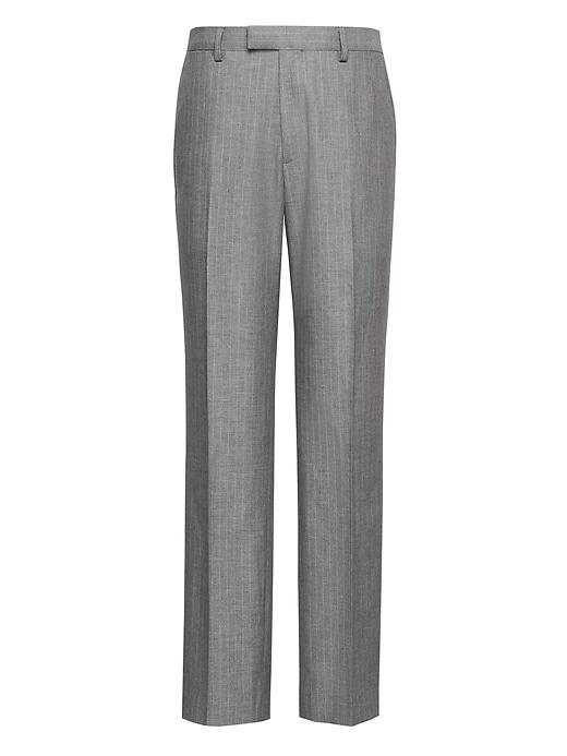 Banana Republic Mens Standard Gray Pinstripe Italian Cotton Suit Pant French Gray Size 34w