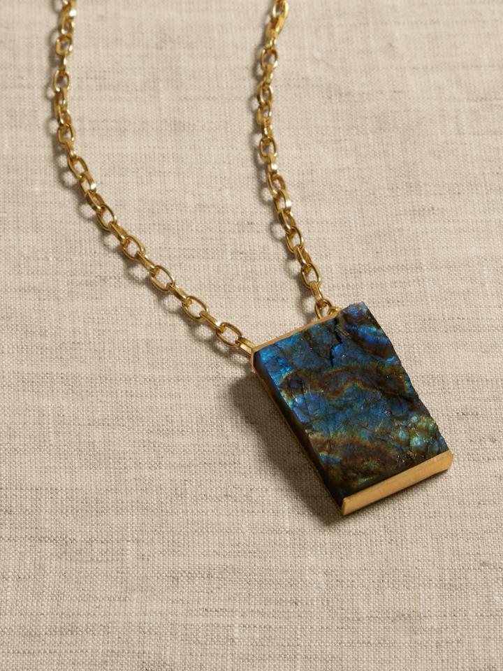 Labradorite Landscape Necklace | Aureus + Argent
