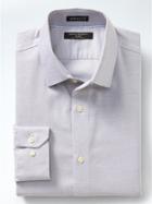 Banana Republic Mens Camden Fit Cotton Stretch Non Iron Solid Shirt - Smoke Gray