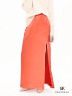 Banana Republic Womens Monogram Coral Silk Maxi Skirt Size 0 - Neon Coral Volt