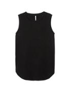 Banana Republic Womens Curved-hem Linen Blend Tank Black Size Xxs