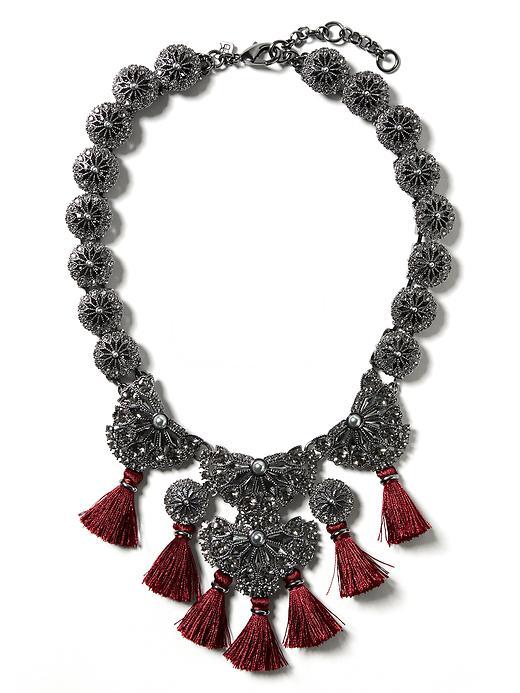 Banana Republic Radiant Tassel Necklace Size One Size - Hematite