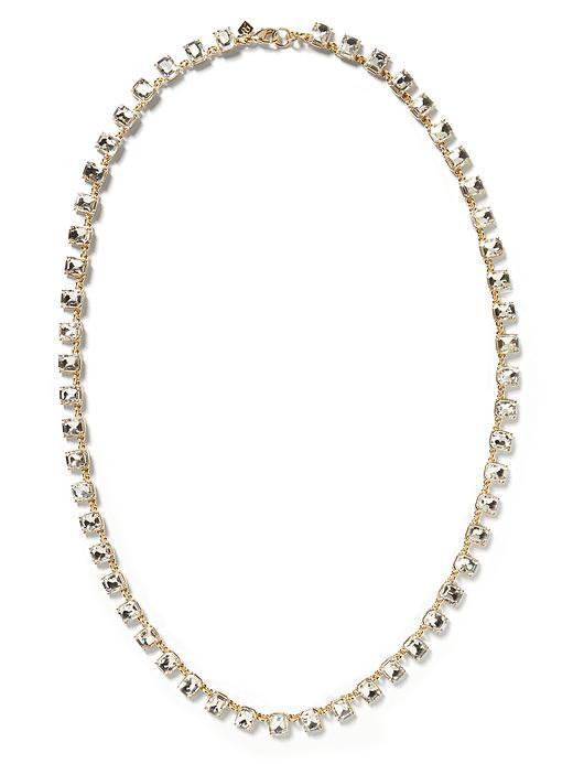 Banana Republic Regal Layer Necklace Size One Size - Clear Crystal