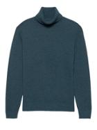 Banana Republic Mens Italian Merino Wool Blend Turtleneck Sweater Sapphire Blue Size Xs
