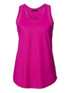 Banana Republic Womens Laser Cut Racerback Tank - Bright Magenta