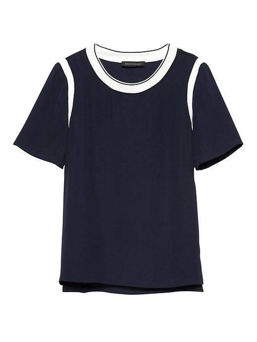 Banana Republic Contrast Trim Top