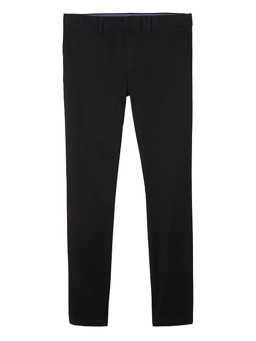 Banana Republic Mens Fulton Skinny Stretch Chino Pant Black Size 34w