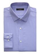 Banana Republic Mens Camden Standard-fit Cotton Stretch Non-iron Solid Shirt Purple Dusk Size Xxs