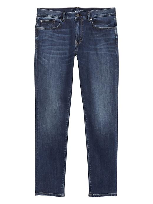 Banana Republic Mens Slim Medium Wash Luxe Traveler Jean Marina Blue Size 42w