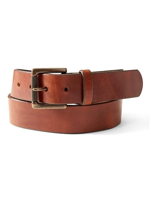 Banana Republic Mens Tumbled Italian Leather Belt Cognac Size 38