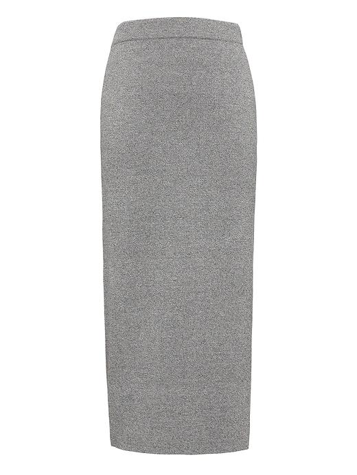 Banana Republic Womens Knit Midi Pencil Skirt With Side Slit Medium Heather Gray Size Xs