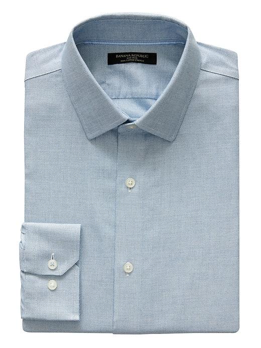 Banana Republic Mens Grant Slim-fit Non-iron Shirt Fresh Teal Size L