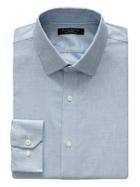 Banana Republic Mens Grant Slim-fit Non-iron Shirt Fresh Teal Size L