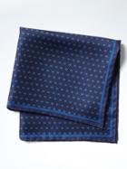 Banana Republic Mens Hook And Albert Dot Print Pocket Square - Navy