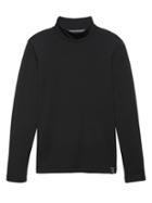Banana Republic Mens Polartec Fleece Mock-neck Sweatshirt Black Size Xs