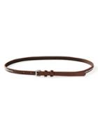 Banana Republic Beaded Center Skinny Leather Belt Size L - Brown