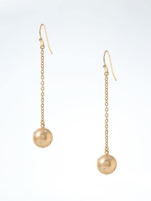 Banana Republic Crystal Sphere Drop Earring - Gold