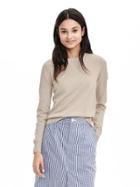 Banana Republic Womens Todd &amp; Duncan Cashmere Crew Pullover Sweater Size L - Beige