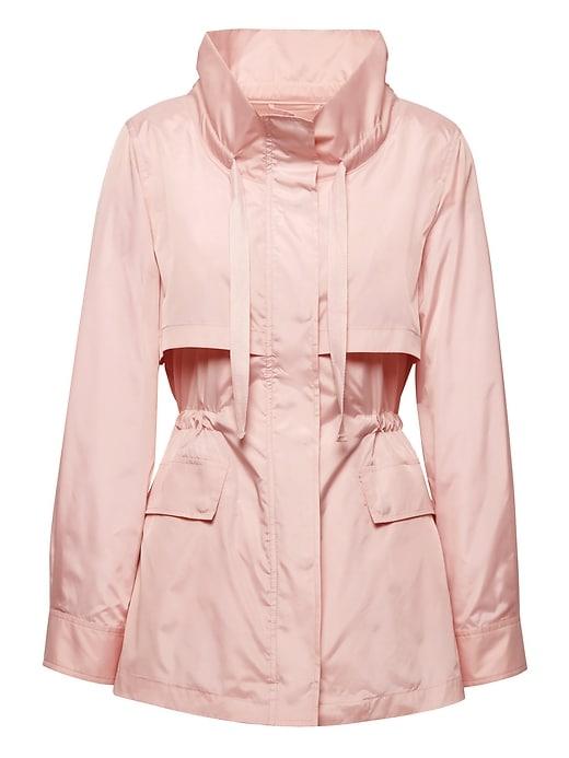 Banana Republic Womens Water-resistant Lightweight Utility Jacket Pink Size M