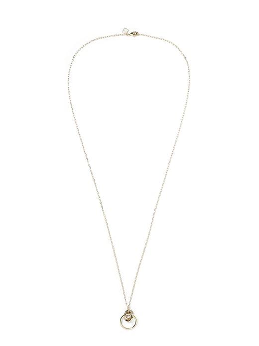 Banana Republic Womens Interlocking Links Pendant Necklace Gold Size One Size