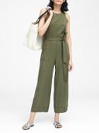 Banana Republic Tencel Cropped Wide-leg Jumpsuit