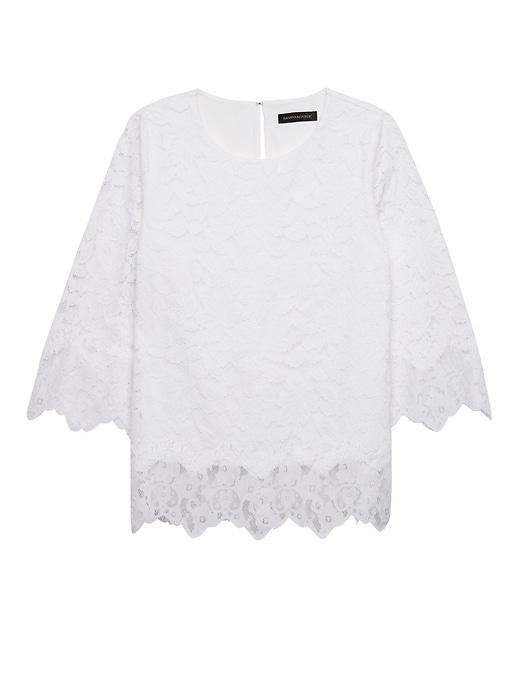 Banana Republic Womens Floral Lace Top White Size Xxl