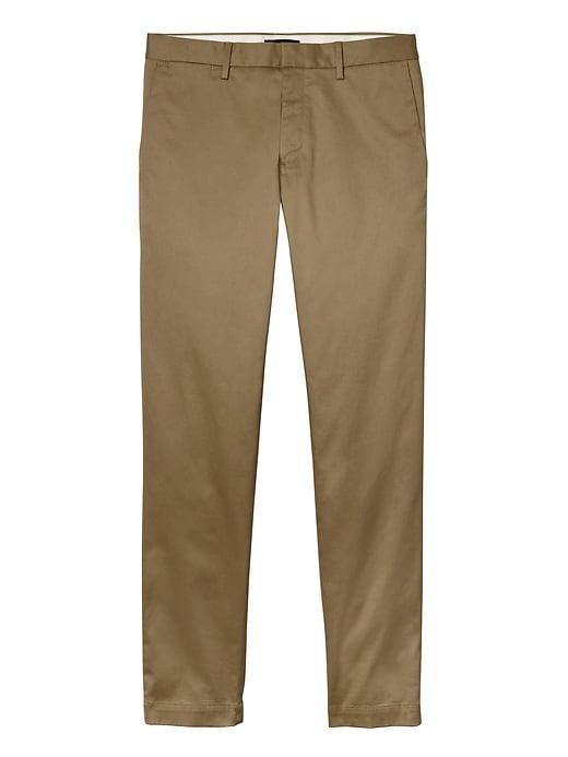 Banana Republic Mens Emerson Straight Rapid Movement Chino Pant Airforce Khaki Size 42w