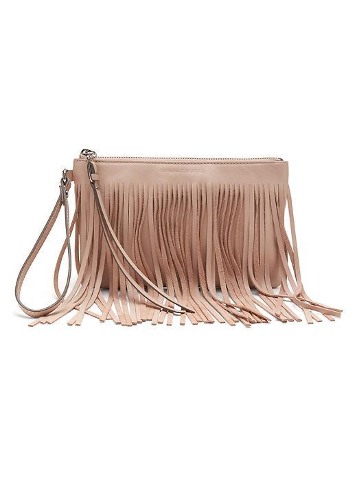 Banana Republic Willow Fringe Wristlet Size One Size - Rosy Blush