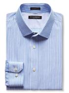 Banana Republic Mens Camden Fit Non Iron Cotton Shirt Size L Tall - Damselfish Blue