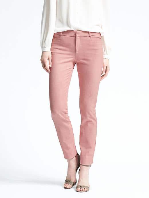Banana Republic Sloan Fit Solid Pant - Dusty Pink