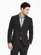 Banana Republic Mens Slim Solid Wool Suit Jacket Size 36 Regular - Black