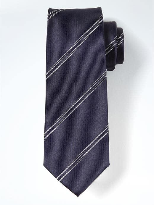Banana Republic Sketch Stripe Tie - Navy