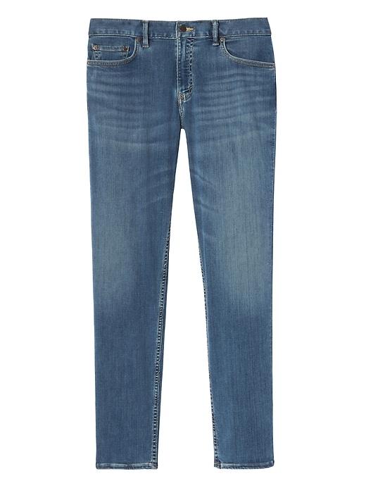 Banana Republic Mens Athletic Tapered Rapid Movement Denim Light Wash Jean Rev Wash Size 40w