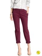 Banana Republic Womens Factory Roll Up Boyfriend Chino Size 0 - Ruby Wine