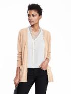 Banana Republic Womens Extra Fine Merino Wool Boyfriend Cardigan Size L - Ginger Spice