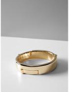 Banana Republic Womens Giles &amp; Brother Gold Wide Latch Cuff Size One Size - Antique Brass