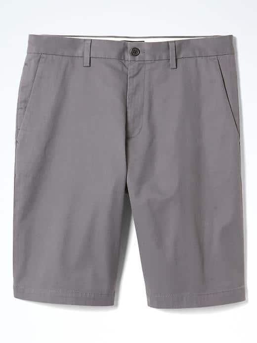Banana Republic Mens Emerson Straight Stretch Cotton Short - Gray
